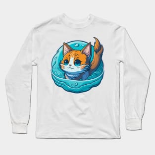 Water Elemental Cat Long Sleeve T-Shirt